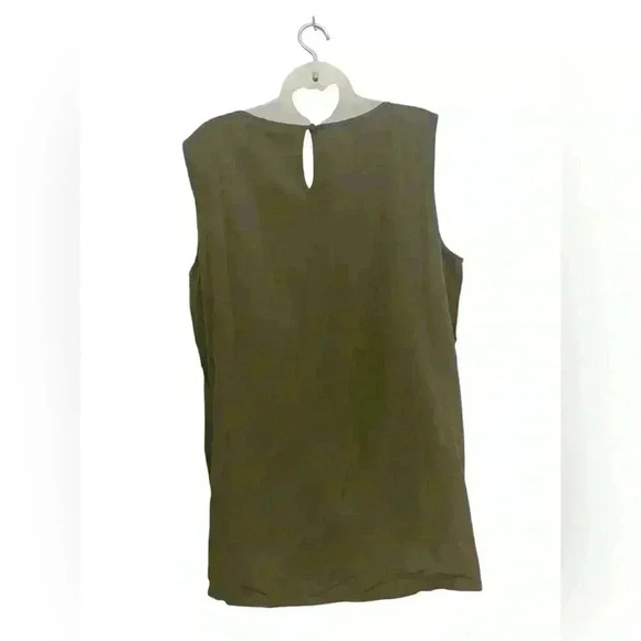 Liz Claiborne Liz Sport Green Linen Blend Tank Size XL - Picture 2 of 3